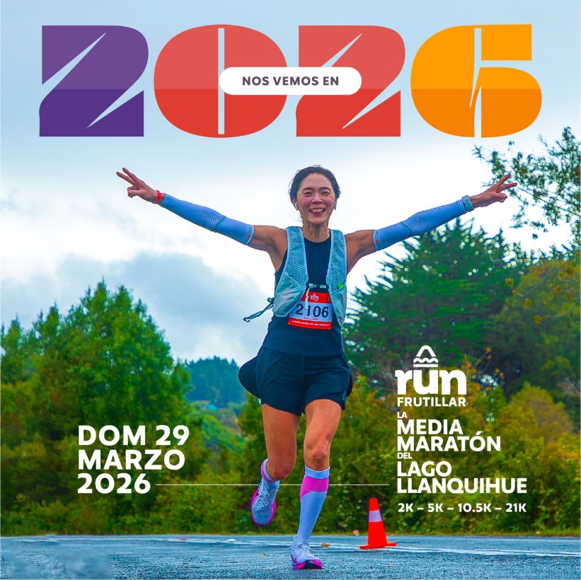 RunFrutillar Media Maratón del Lago Llanquihue en el muelle de Frutillar